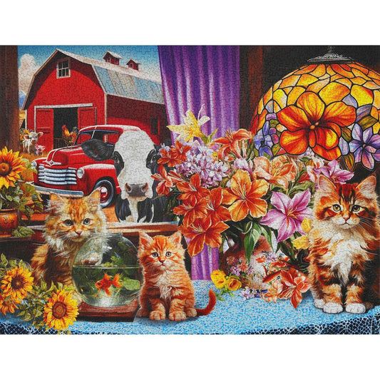 Farmhouse View 1500 Piece Jigsaw Puzzle Springbok - BIG FRENCHIES
