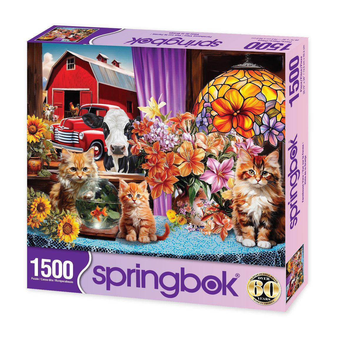 Farmhouse View 1500 Piece Jigsaw Puzzle Springbok - BIG FRENCHIES