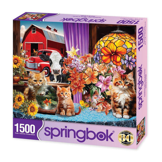 Farmhouse View 1500 Piece Jigsaw Puzzle Springbok - BIG FRENCHIES