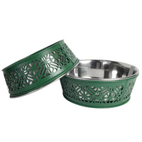 Country Living Set of 2 Stainless Steel Dog Bowls – Farmhouse Style, Ideal for Small to Medium Dogs - BIG FRENCHIES