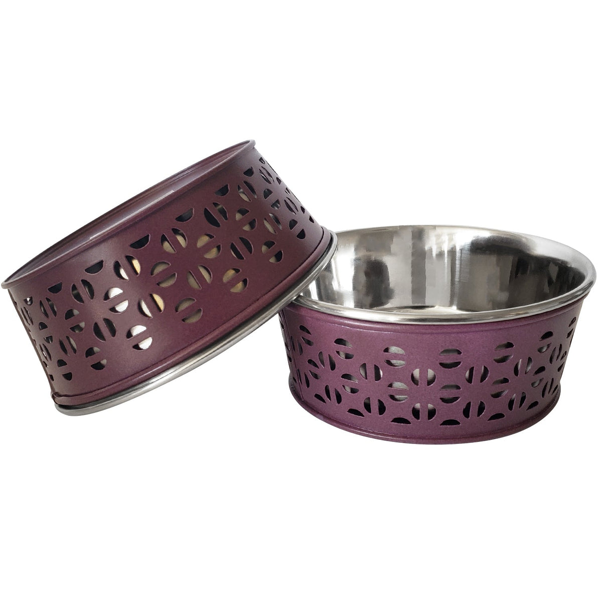 Country Living Set of 2 Stainless Steel Dog Bowls – Farmhouse Style, Ideal for Small to Medium Dogs - BIG FRENCHIES