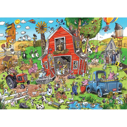 Farmyard Folly 350 Piece Family Jigsaw Puzzle Cobble Hill - BIG FRENCHIES