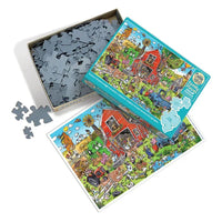 Farmyard Folly 350 Piece Family Jigsaw Puzzle Cobble Hill - BIG FRENCHIES