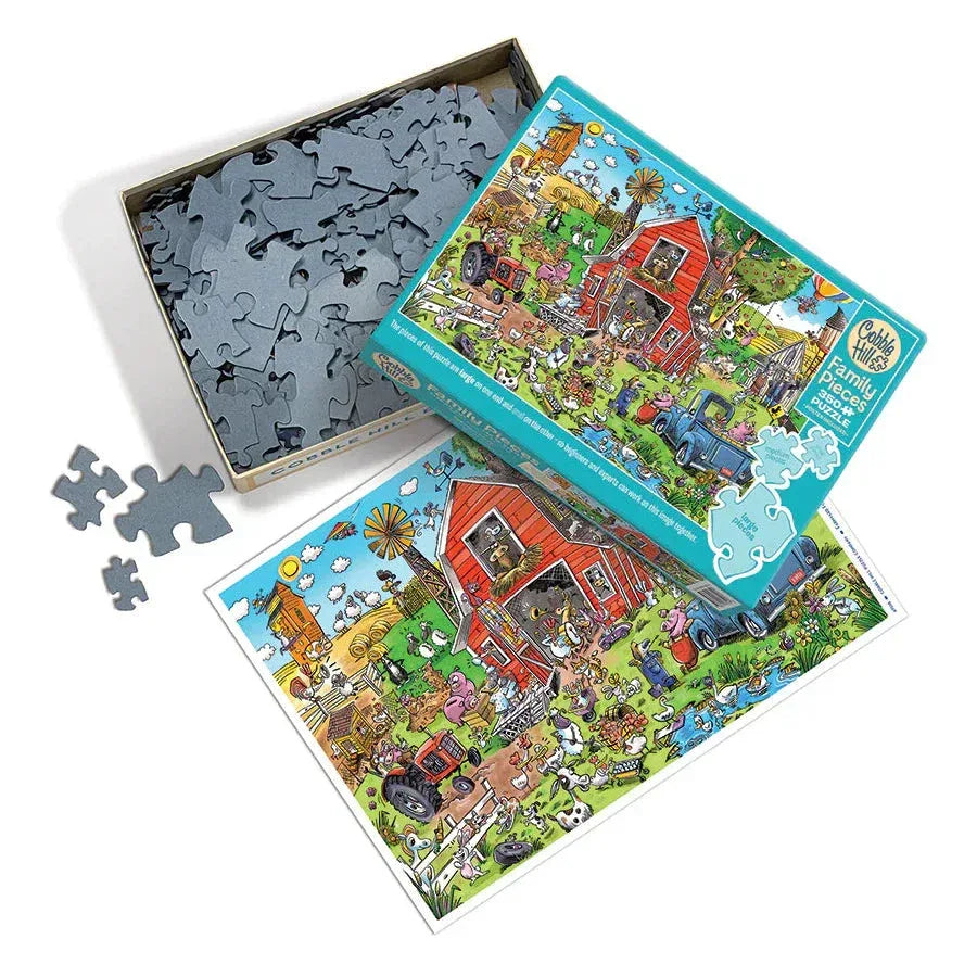 Farmyard Folly 350 Piece Family Jigsaw Puzzle Cobble Hill - BIG FRENCHIES