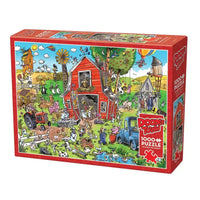 Farmyard Folly Doodle Town 1000 Piece Jigsaw Puzzle Cobble Hill - BIG FRENCHIES