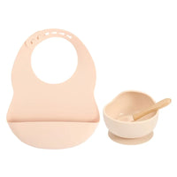 Colorful Silicone Feeding Set for Babies: Bib, Bowl, and Spoon