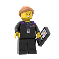 FedBx Delivery Driver (Female) -  Custom Printed Minifig - Made Using LEGO® Parts