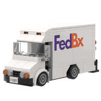 FedBx Delivery Truck Building Set - Custom Printed - Made Using LEGO® Parts