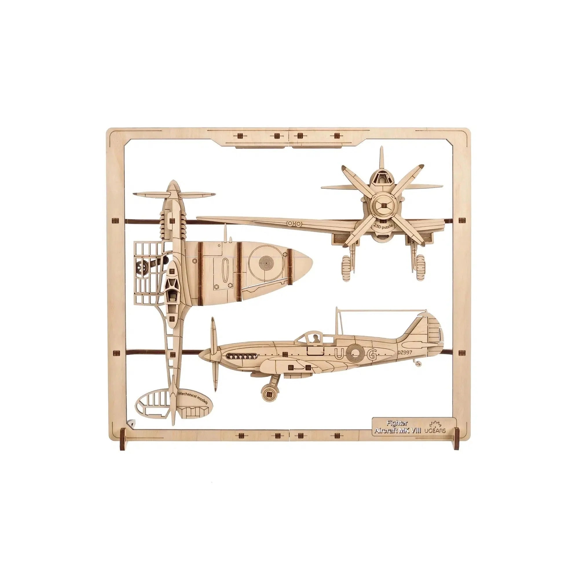 Fighter Aircraft 2.5D Wood Model Kit UGEARS
