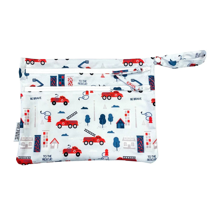 Be Brave - Firefighter - Waterproof Wet Bag (For mealtime, on-the-go, and more!) - BIG FRENCHIES