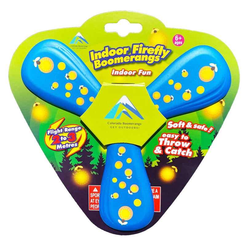 Indoor Firefly Boomerangs - Blue or Red - Fun indoor foam boomerangs for kids-Boomerangs-BIG FRENCHIES-Boomerangs.com