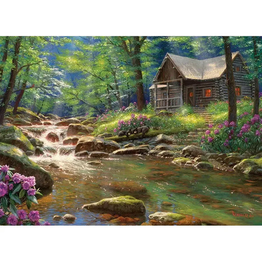 Fishing Cabin 1000 Piece Jigsaw Puzzle Cobble Hill - BIG FRENCHIES
