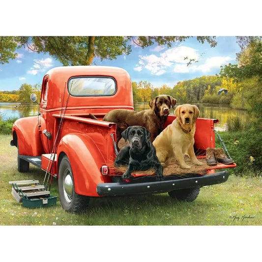 Fishing Friends 1000 Piece Jigsaw Puzzle Cobble Hill - BIG FRENCHIES