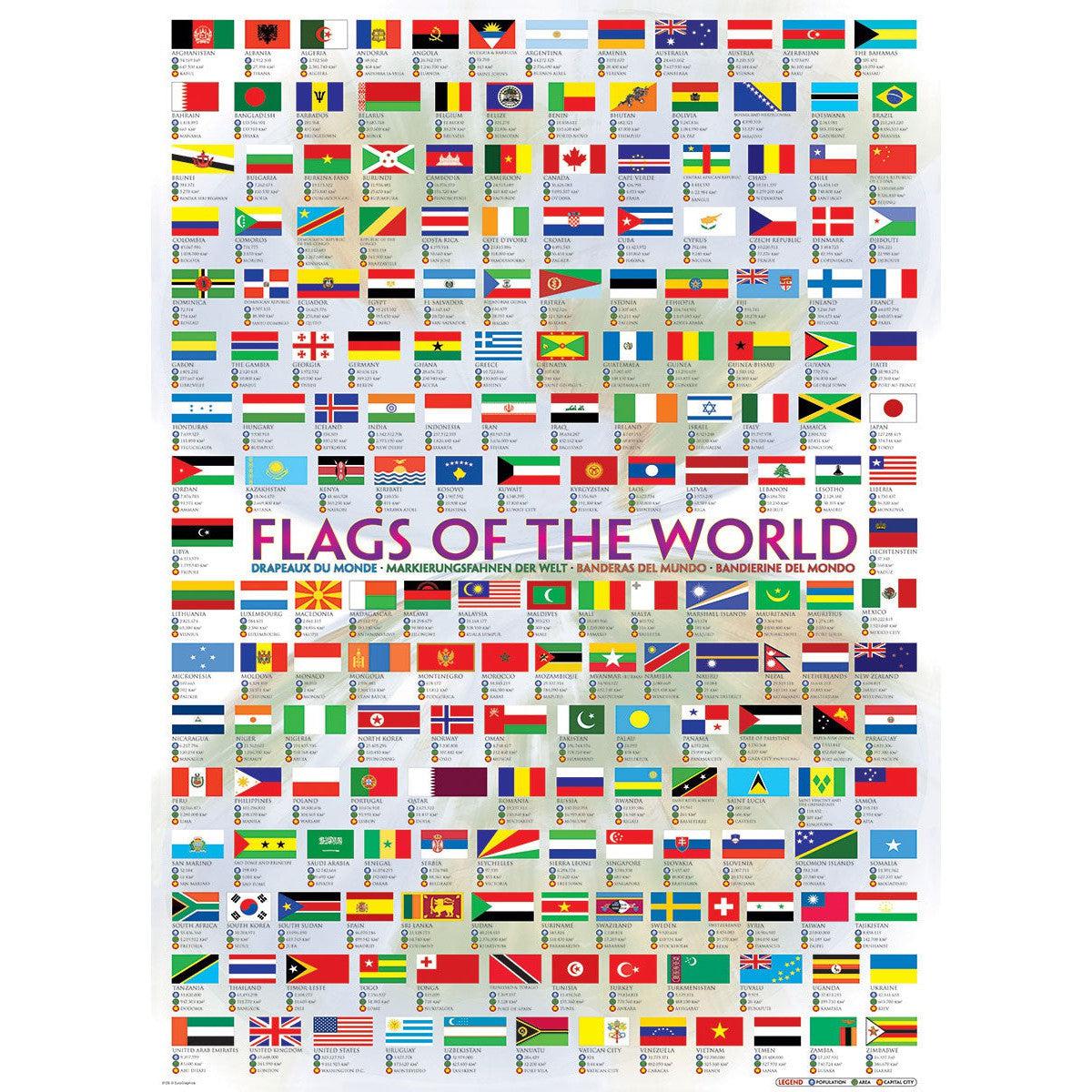 Flags of the World 1000 Piece Jigsaw Puzzle Eurographics