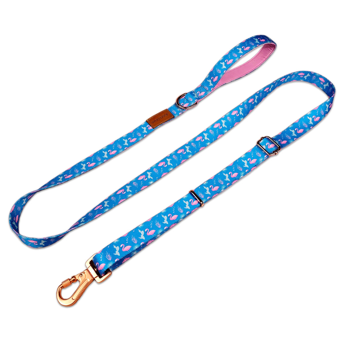 Flamingo Fiesta Leash-Leashes-BIG FRENCHIES-WOLFDOGE