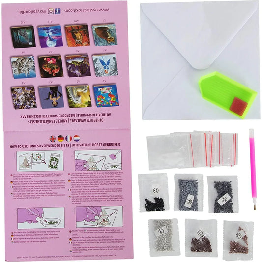 Flamingos Crystal Art Card Kit Craft Buddy - BIG FRENCHIES