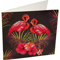 Flamingos Crystal Art Card Kit Craft Buddy - BIG FRENCHIES