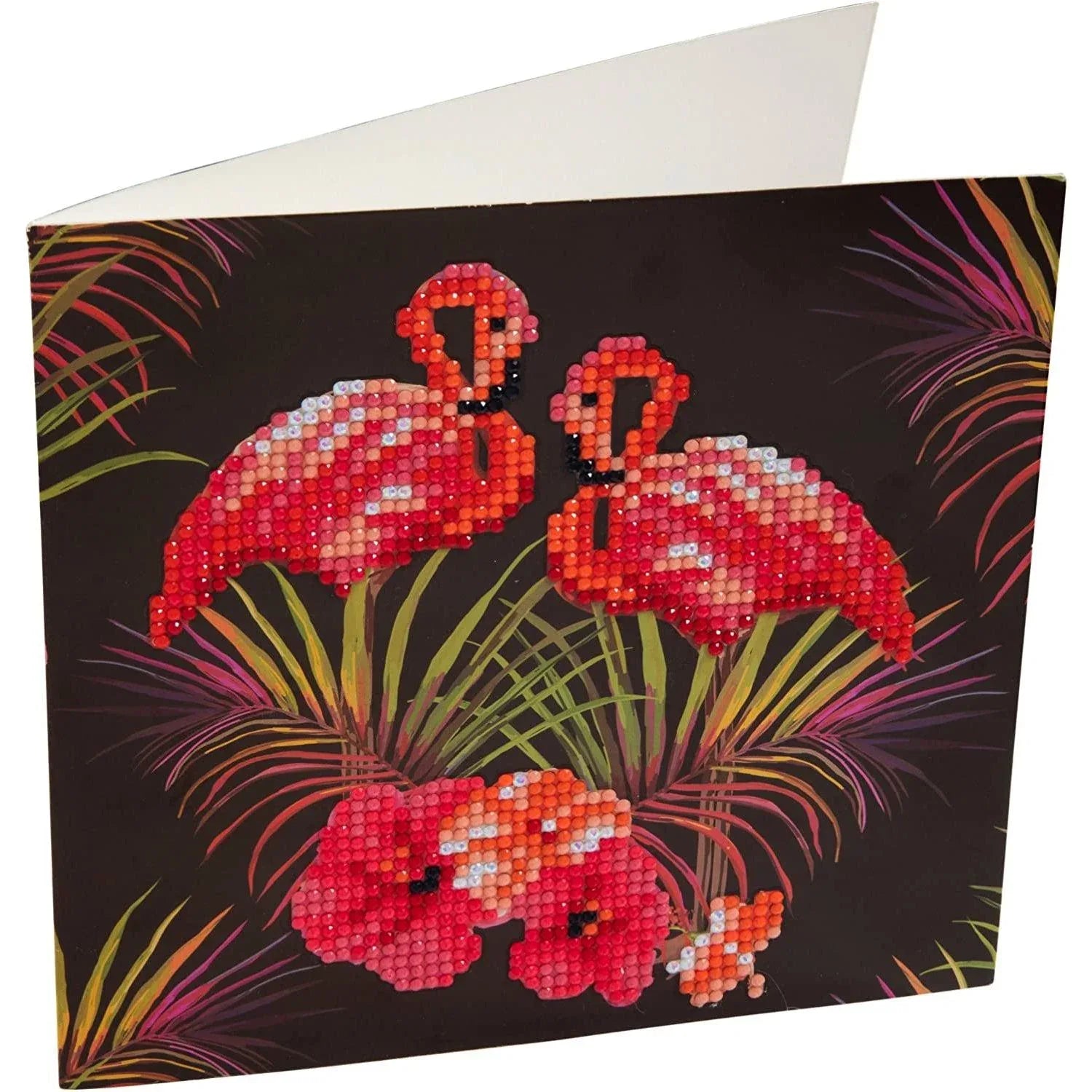 Flamingos Crystal Art Card Kit Craft Buddy - BIG FRENCHIES