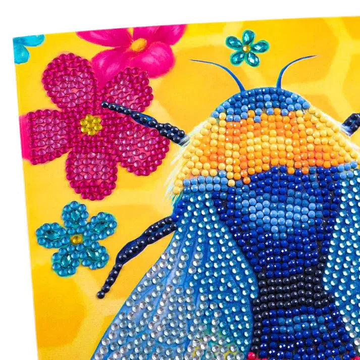 Floral Bumble Bee Crystal Art Card Kit Craft Buddy