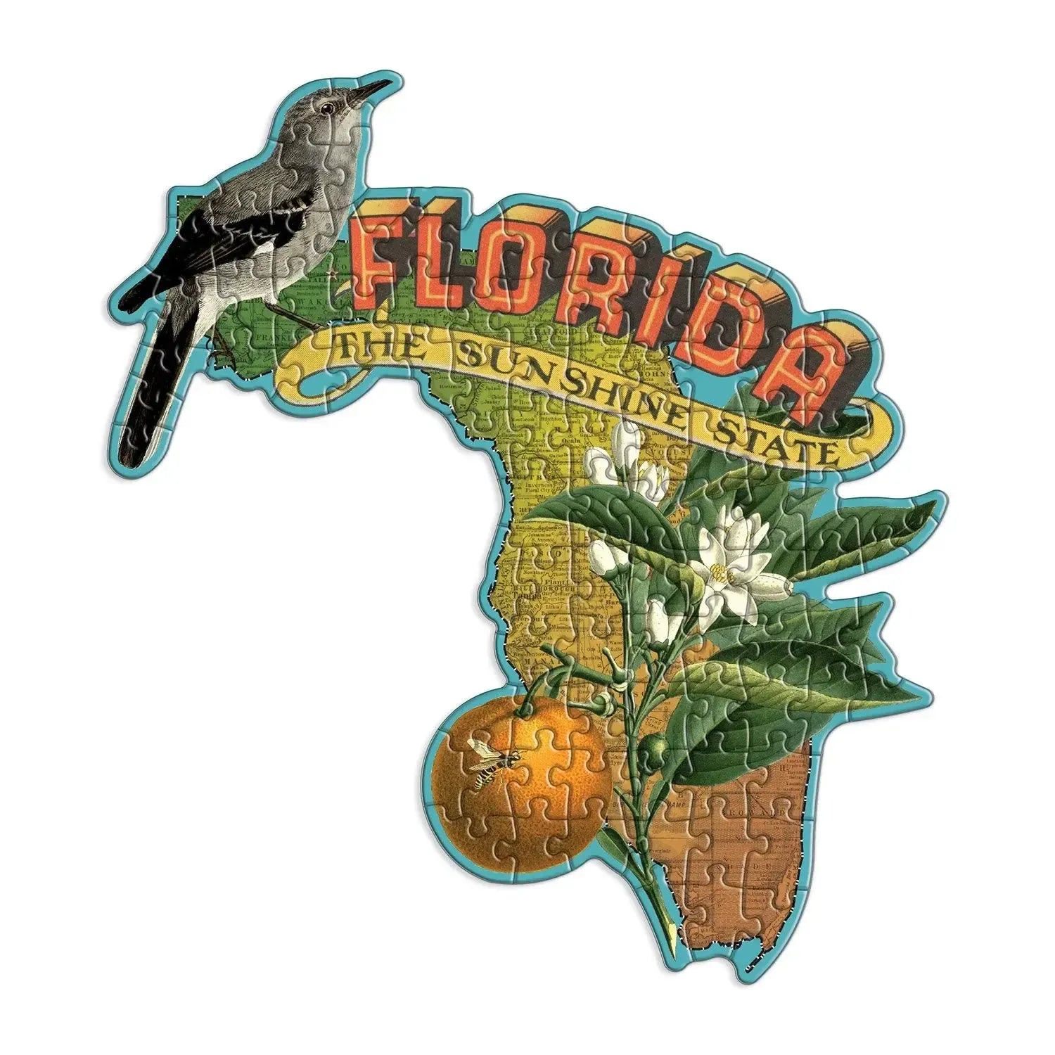 Florida 100 Piece Mini Shaped Jigsaw Puzzle Galison