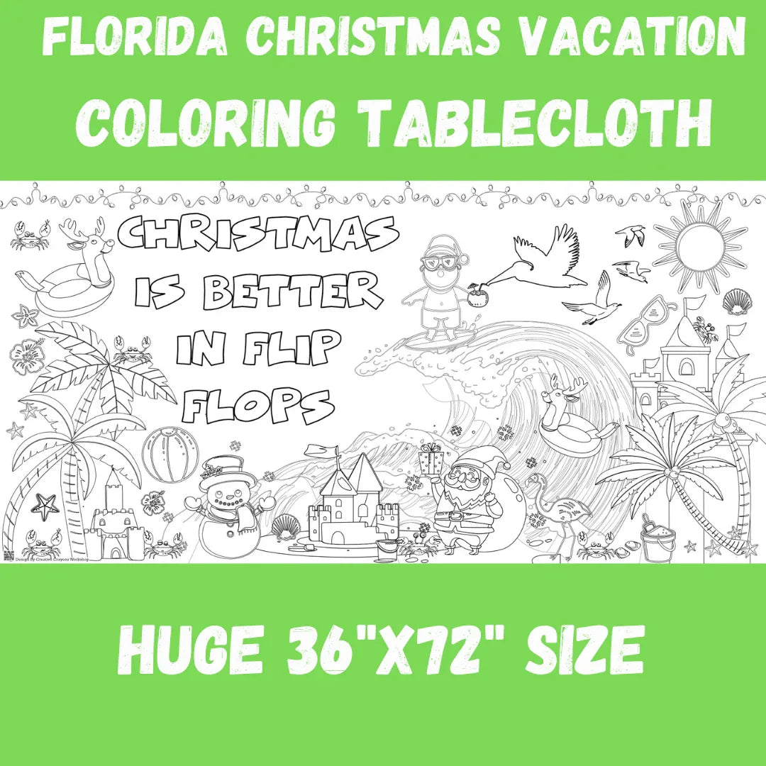 Christmas Coloring Tablecloth - BIG FRENCHIES