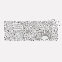 Flowers In Your Hair Color-In 1000 Piece Panoramic Jigsaw Puzzle Galison