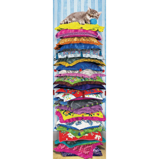 Fluffy Cat on Pillows 1000 Piece Panoramic Jigsaw Puzzle Eurographics - BIG FRENCHIES