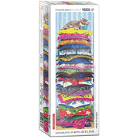 Fluffy Cat on Pillows 1000 Piece Panoramic Jigsaw Puzzle Eurographics - BIG FRENCHIES