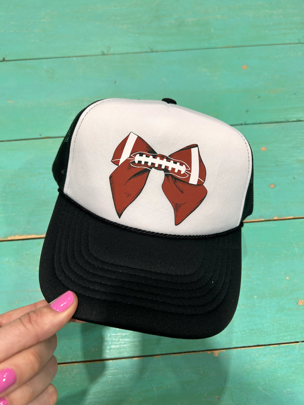 Football Bow Trucker Hat - BIG FRENCHIES
