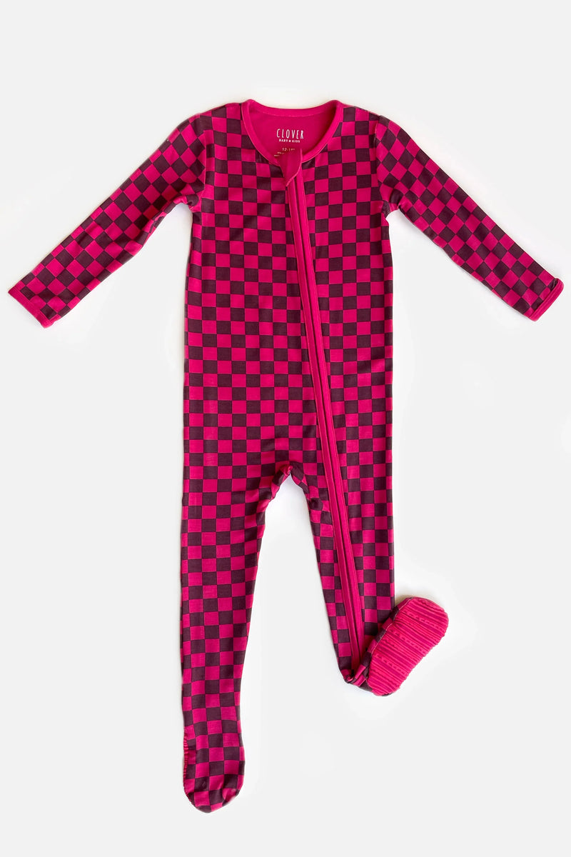 Soft & Stretchy Zipper Footie - Clover x Bohemian Mama - BIG FRENCHIES