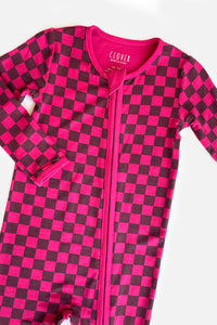 Soft & Stretchy Zipper Footie - Clover x Bohemian Mama