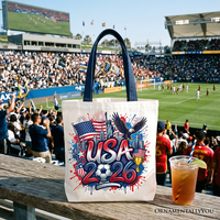 USA 2026 Soccer Cup Global Championship Tote Bag, Fans Football Gift Shopper