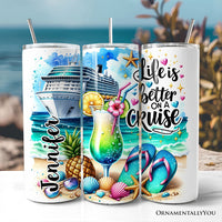 Cruise Trip 20oz Personalized Tumbler With Lid and Stainless Steel Straw, Family Vacation Travel Mug Gift