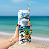 Cruise Trip 20oz Personalized Tumbler With Lid and Stainless Steel Straw, Family Vacation Travel Mug Gift