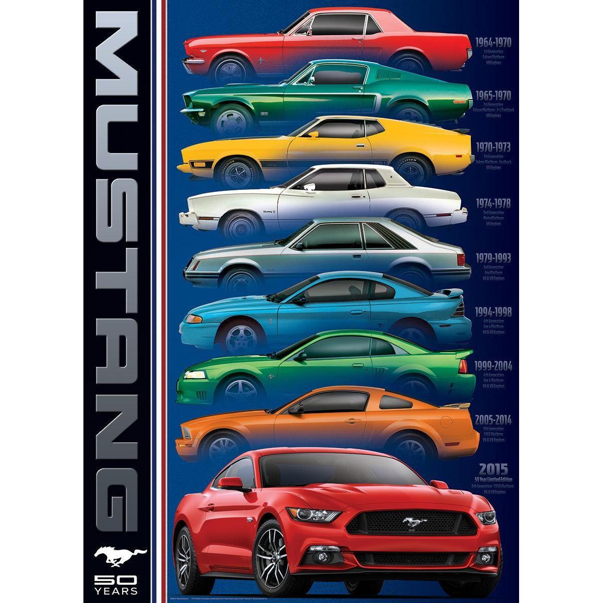 Ford Mustang 50 Years 1000 Piece Jigsaw Puzzle Eurographics