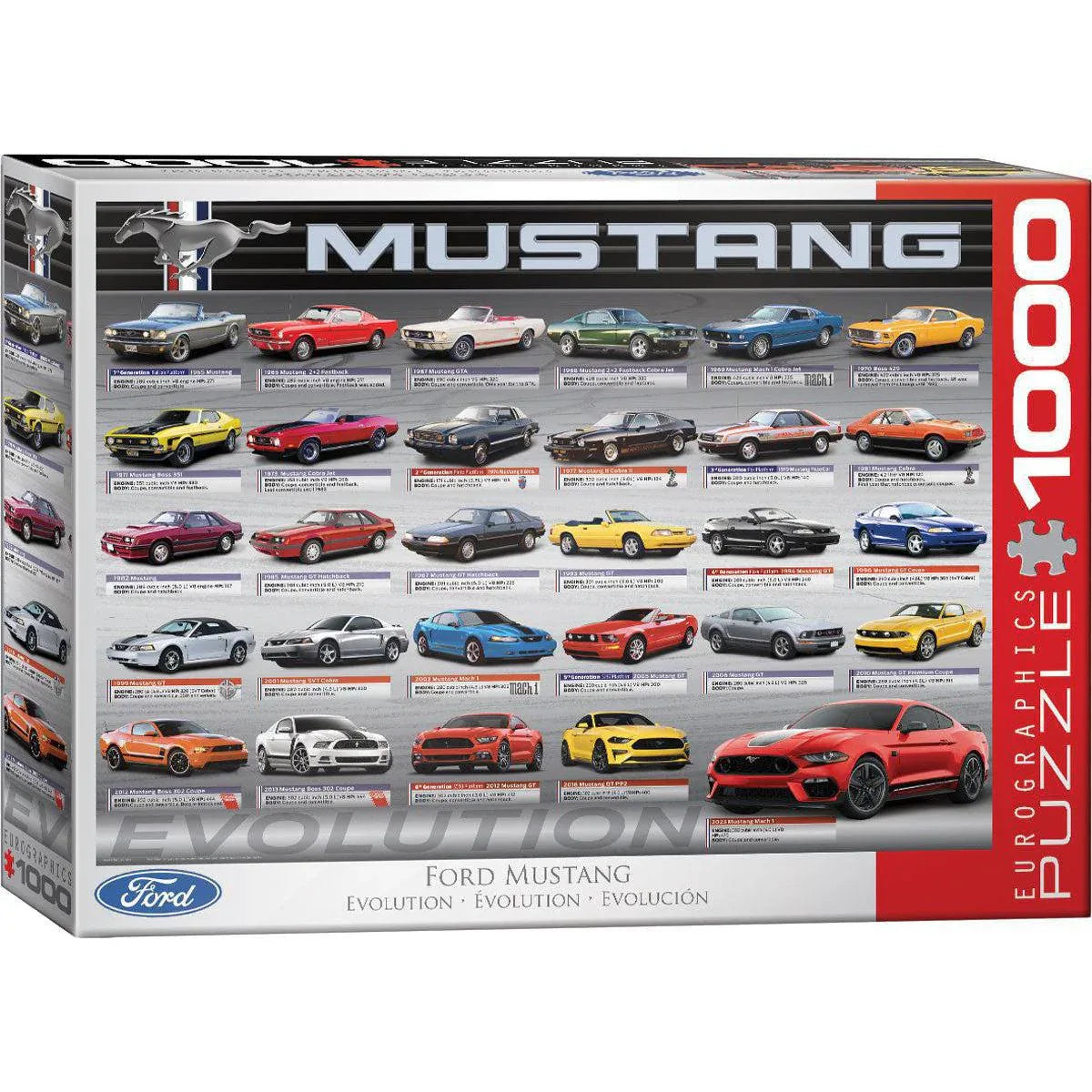 Ford Mustang Evolution 1000 Piece Jigsaw Puzzle Eurographics - BIG FRENCHIES