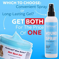 Forticept Blue Butter Hot Spot Gel for Dogs & Cats, Veterinary Skin Care 4 oz