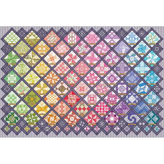 Four Square Quilt Blocks 2000 Piece Jigsaw Puzzle Cobble Hill