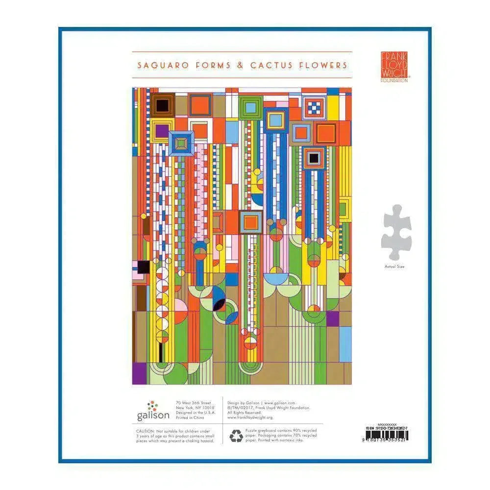 Frank Lloyd Wright Saguaro Forms & Cactus Flowers 1000 Piece Jigsaw Puzzle Galison - BIG FRENCHIES