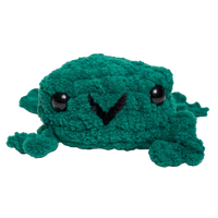 Fred the Flat Frog Crochet Plushie