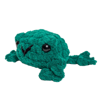 Fred the Flat Frog Crochet Plushie