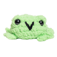 Fred the Flat Frog Crochet Plushie