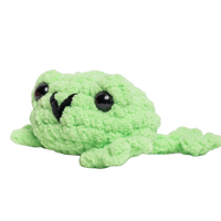 Fred the Flat Frog Crochet Plushie