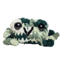 Fred the Flat Frog Crochet Plushie