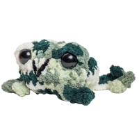 Fred the Flat Frog Crochet Plushie