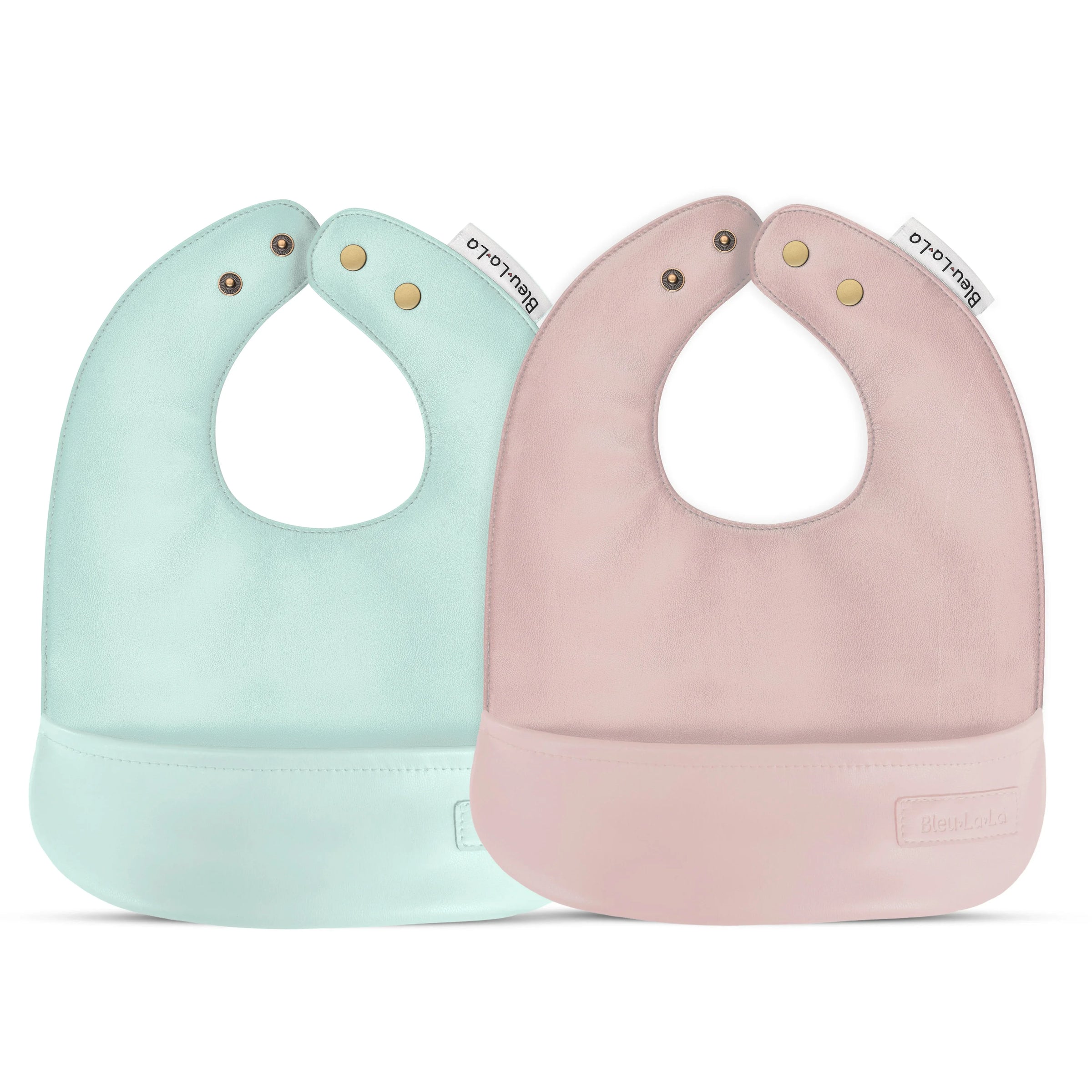 Classic - Set of Soft Vegan Leather Easy Clean Bibs 0-12 Months - BIG FRENCHIES