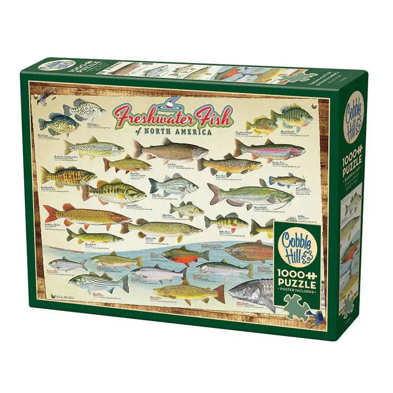 Freshwater Fish of North America 1000 Piece Jigsaw Puzzle Cobble Hill - BIG FRENCHIES