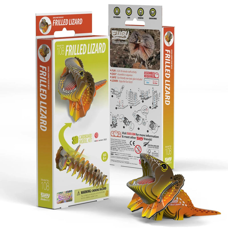 Frilled Lizard 3D Cardboard Model Kit Eugy - BIG FRENCHIES