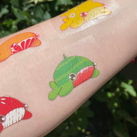 Fruity Whales Summer Temporary Tattoo Pack