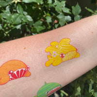 Fruity Whales Summer Temporary Tattoo Pack